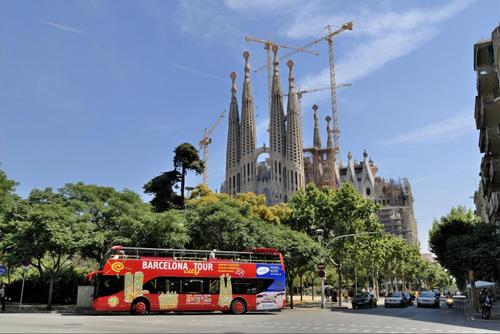 Bus touristique à Barcelone